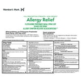 Member's Mark 50mcg Allergy Relief, Fluticasone Propionate Nasal Spray (0.62 fl. oz., 6 ct.)