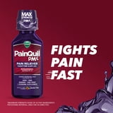 Vicks PainQuil Pain Relief Acetaminophen 1000mg Max Strength Adult Pain Reliever Liquid 12oz, Backache Headache Relief, 1 Nighttime Pain Reliever + Sleep Aid