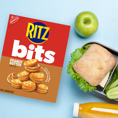 RITZ Bits Peanut Butter Sandwich Crackers, Snacks for Kids and Adults, Lunch Snacks, 8.8 oz