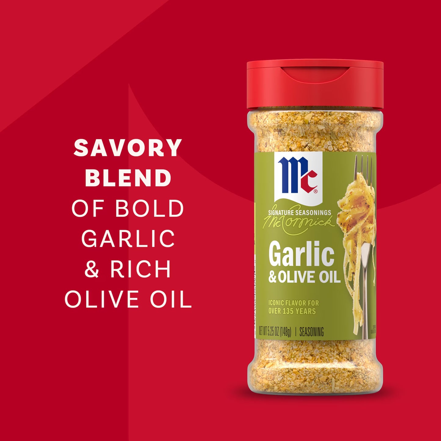 McCormick Garlic and Olive Oil Seasoning Blend, 5.25 oz Bottle