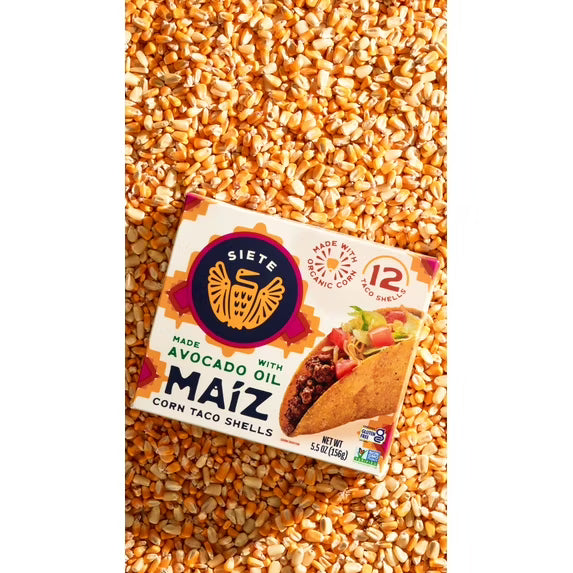 Siete Foods Gluten Free Maíz Corn Taco Shells 5.5 oz, 12ct