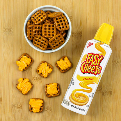 EASY CHEESE Cheddar Cheese Snack, 8 oz