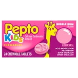 Pepto Kids Antacid Chewable Tablets, Upset Stomach Relief, Heartburn, 24 Count