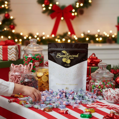 SweetGourmet Sugar-Free Christmas Starlights, Spearmint Peppermint Arcor Hard Candy, 1 Pound