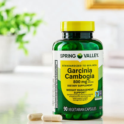Spring Valley Garcinia Cambogia Dietary Supplement Vegetarian Capsules for Weight Management Support, 800 mg, 90 Count