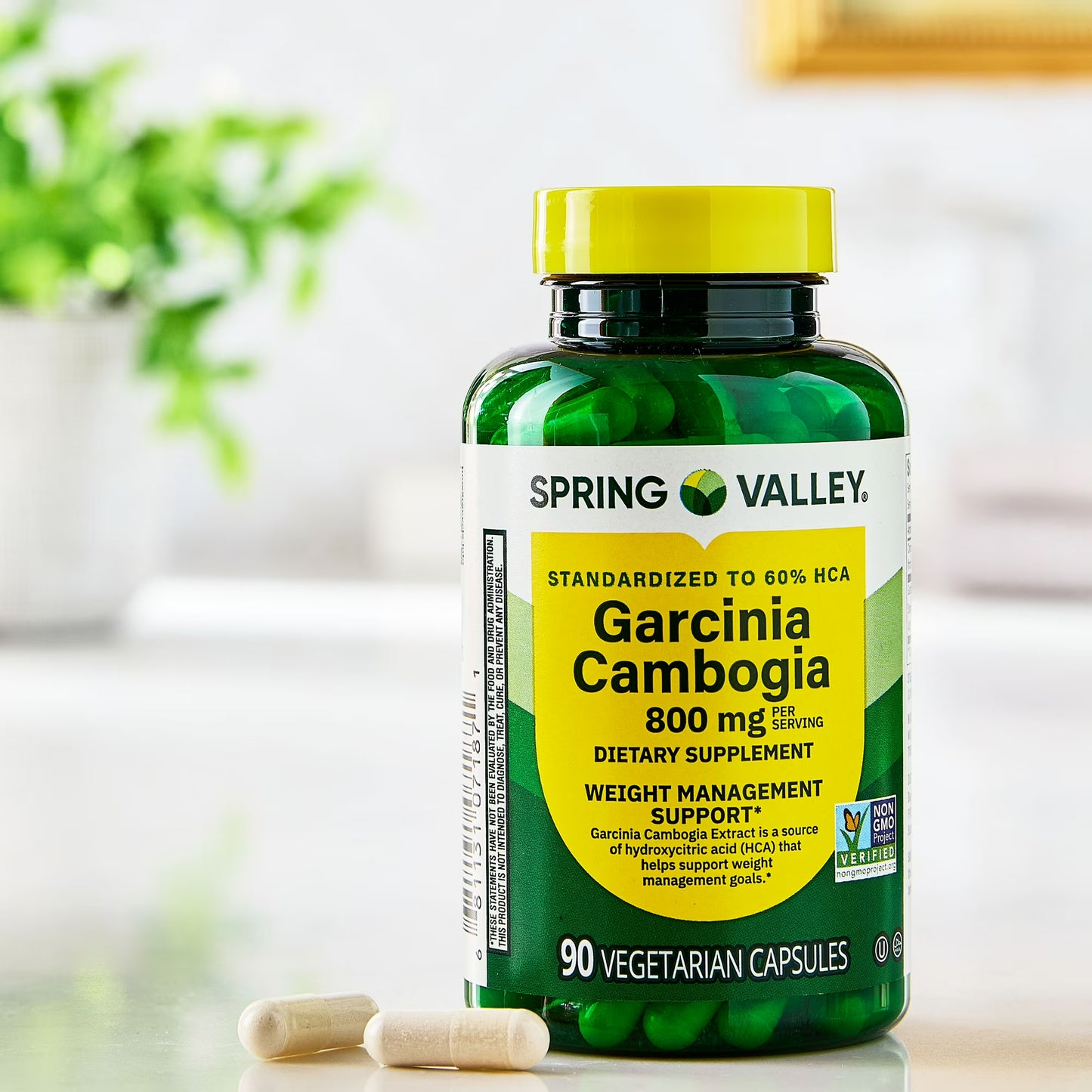 (2 pack) Spring Valley Garcinia Cambogia Dietary Supplement Vegetarian Capsules for Weight Management Support, 800 mg, 90 Count