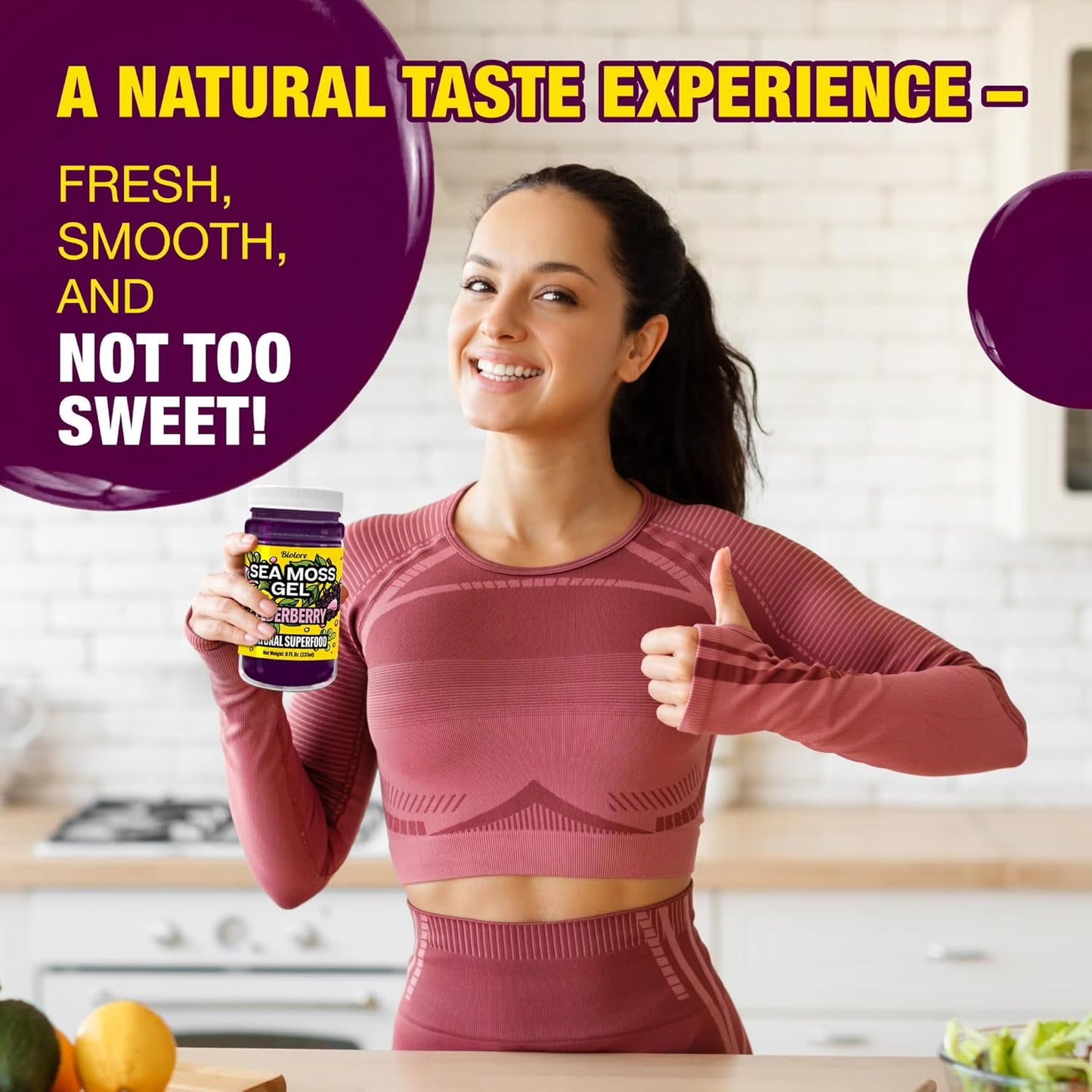 Sea Moss Gel – Elderberry 8oz Raw Wildcrafted Irish Sea Moss, Vegan Superfood, Essential Vitamins & Trace Minerals, Jam, Jelly & Spread Gifts, Made in the USA