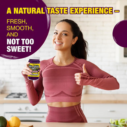 Sea Moss Gel – Elderberry 8oz Raw Wildcrafted Irish Sea Moss, Vegan Superfood, Essential Vitamins & Trace Minerals, Jam, Jelly & Spread Gifts, Made in the USA