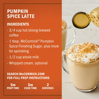 McCormick Pumpkin Spice Finishing Sugar, 3.66 oz Bottle