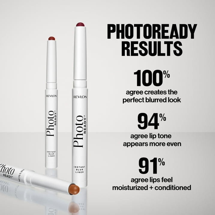 Revlon PhotoReady Instant Blur Liner, Soft Matte, Glide-On Lip Makeup, 001 Dewy, 0.05 oz