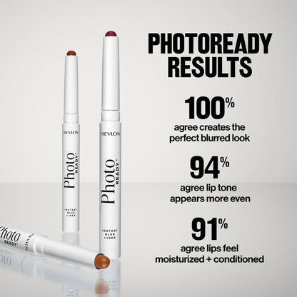 Revlon PhotoReady Instant Blur Liner, Soft Matte, Glide-On Lip Makeup, 001 Dewy, 0.05 oz