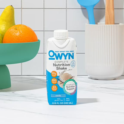 OWYN Complete Nutrition 20g Protein Shake, Vanilla, 11.15 fl oz, 4 Count