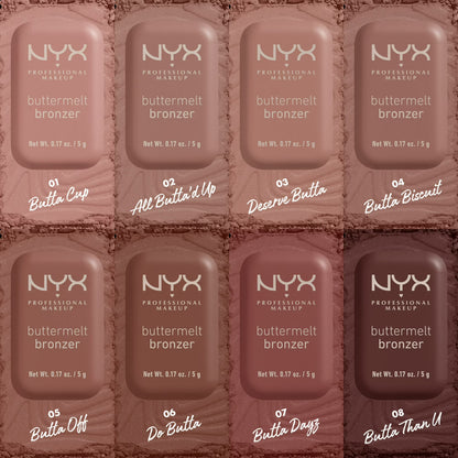 NYX Professional Makeup Buttermelt Powder Bronzer, All Butta'd up