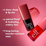 e.l.f. Sheer For It Blush Tint, Buildable Stain For Lips + Cheeks, Cherry Cola, 0.22 fl oz