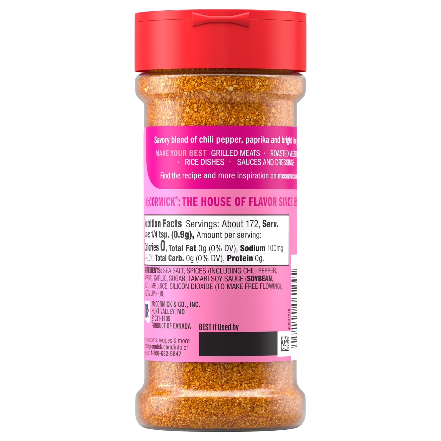 McCormick Peruvian Style Seasoning, 5.48 oz Bottle