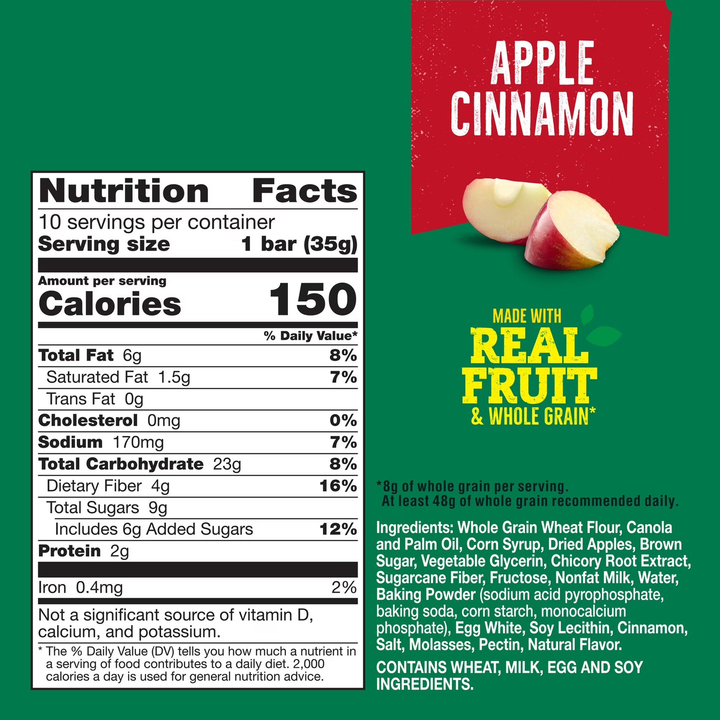 (6 pack) Nature Valley Soft Baked Muffin Bars, Apple Cinnamon, Snack Bars, 10 Bars, 12.4 oz