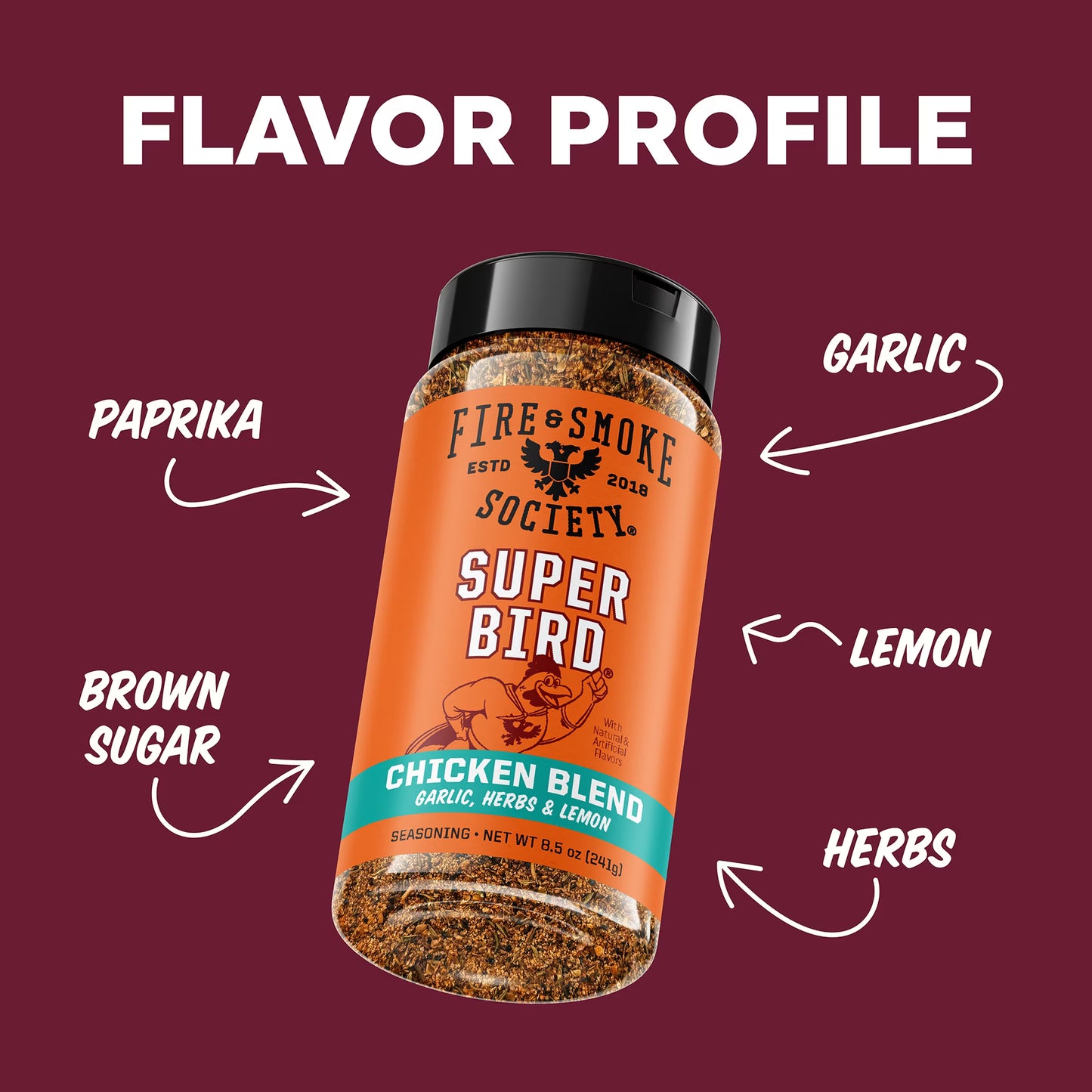 Fire & Smoke Society Super Bird Poultry Seasoning, 8.5 oz