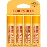 Burts Bees 100% Natural Origin Moisturizing Lip Balm, Original Beeswax, 4 Tubes