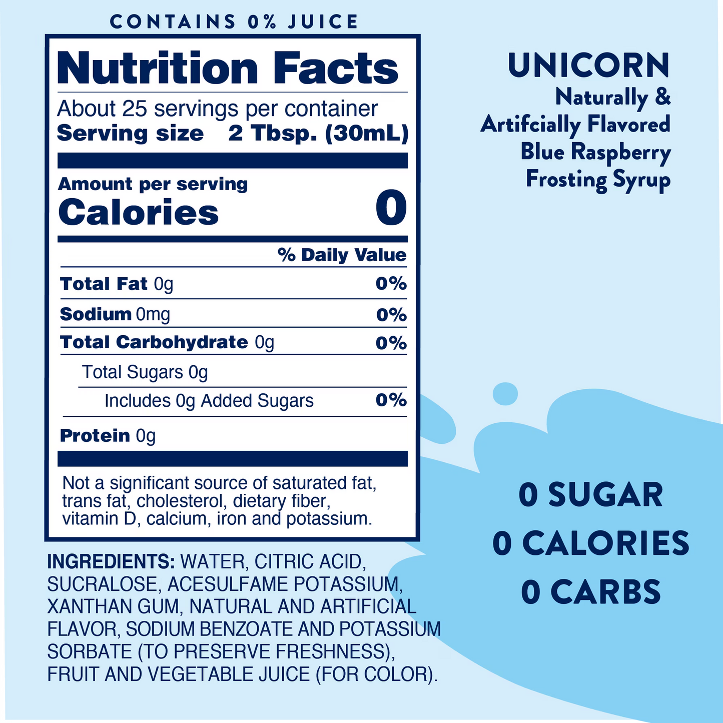 Jordan's Skinny Mixes Sugar Free Unicorn Syrup, 25.4 Fl Oz