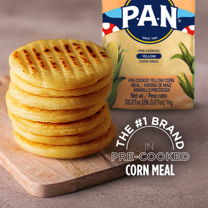 (10 pack) P.A.N. Pre-Cooked Yellow Corn Meal Gluten Free- Harina De Maiz Amarillo Precocida 2.2lb