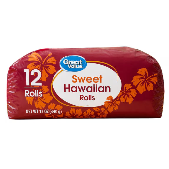 Great Value Sweet Hawaiian Rolls, 12 oz, 12 Count