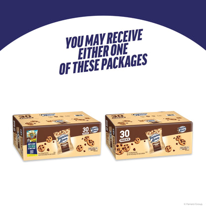 Famous Amos Classic Chocolate Chip Cookies, Bite-size cookies, Sweet Treats, 30 Pack Box, 1 oz Bag