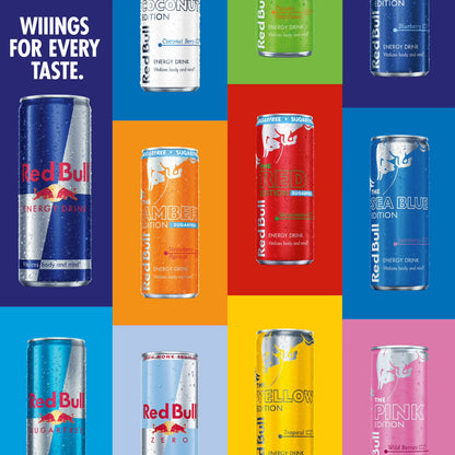Red Bull Peach Edition Sugarfree Energy Drink, White Peach, 12 fl. oz. can, 114mg Caffeine