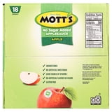 Mott's No Sugar Added Applesauce, 3.9 Ounce Cups, 18 Count