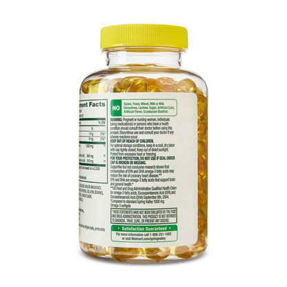 Spring Valley Proactive Support Omega-3 Mini from Fish Oil Dietary Supplement, 1000 mg, 120 Count