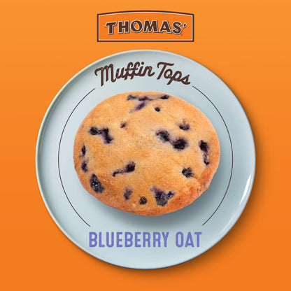 Thomas' Blueberry Oat Muffin Tops, 6 packs, Blueberry Muffin Tops, 10.5 oz Box
