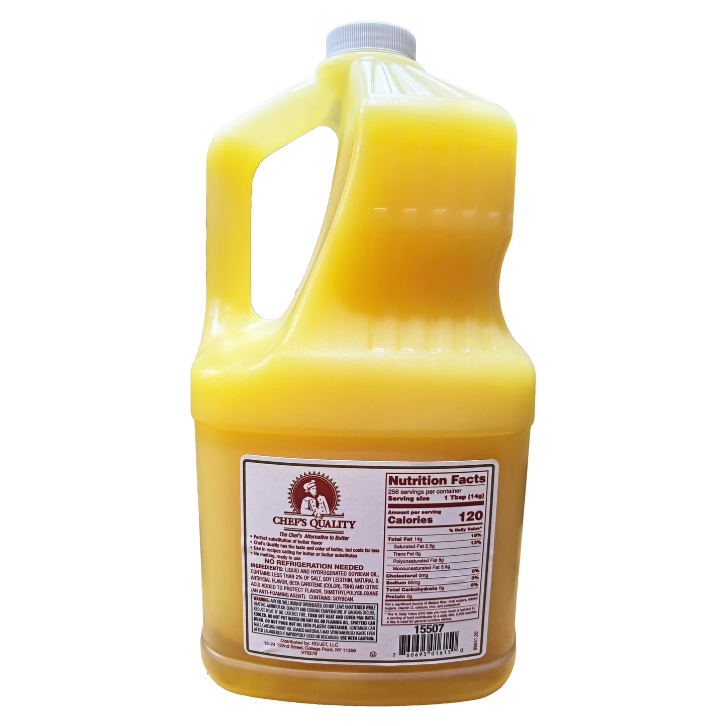 Chef's Quality Liquid Butter Alternative | Grilling Sauteing Pan Frying | Buttery Taste | Kosher | 1 Gallon