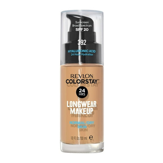 Revlon ColorStay Liquid Foundation Makeup, Normal/Dry Skin, SPF 20, 392 Sun Beige, 1 fl oz