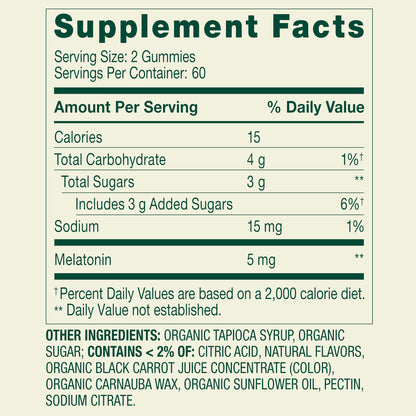 (3 pack) Spring Valley Non GMO Melatonin Sleep Support Dietary Supplement Gummies, Strawberry, 5 mg, 120 Count