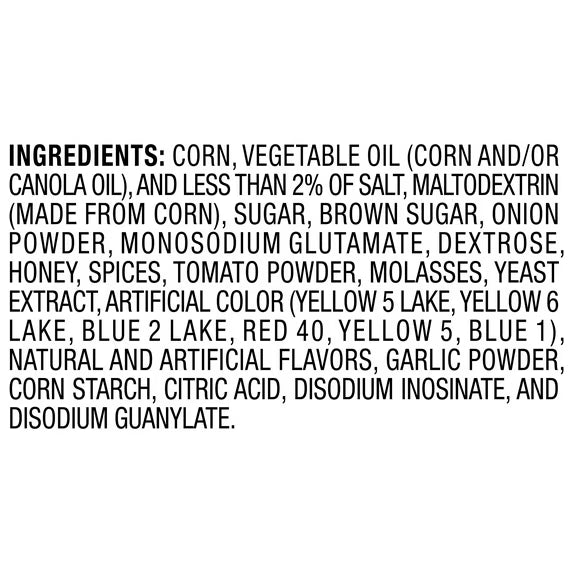 Fritos Flavor Twists Corn Snacks Honey BBQ Flavored, 3.375 oz Bag