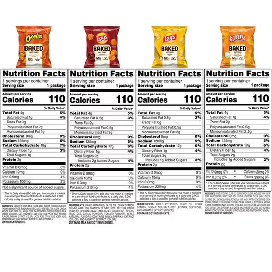 Frito-Lay Baked Variety Pack, 0.875 Ounce Snack Bags (Ppck of 21)
