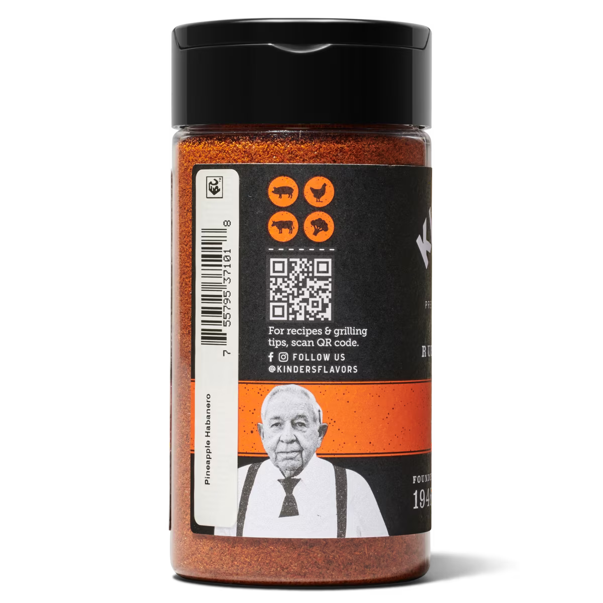 Kinder's Habanero Pineapple Barbecue Rub and Seasoning, 5 oz