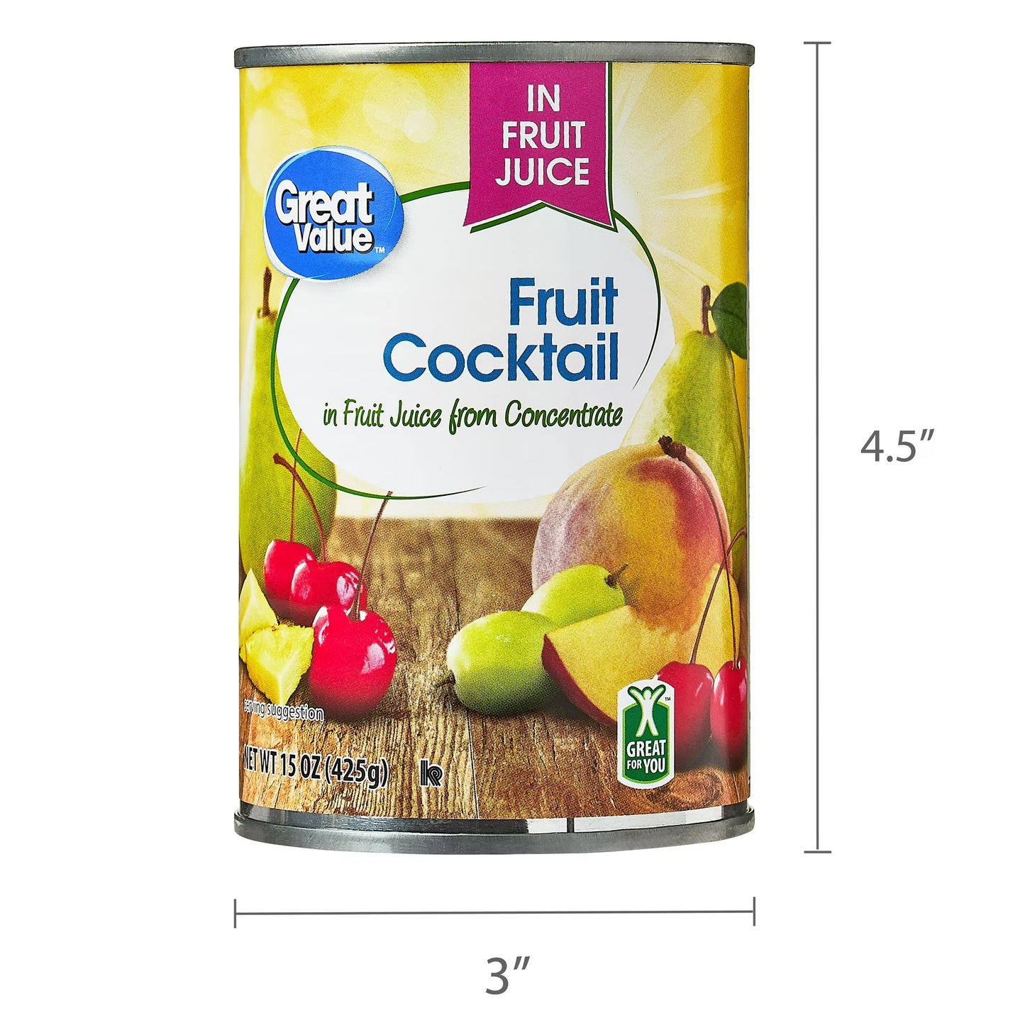 Great Value Fruit Cocktail in Juice, 15 oz