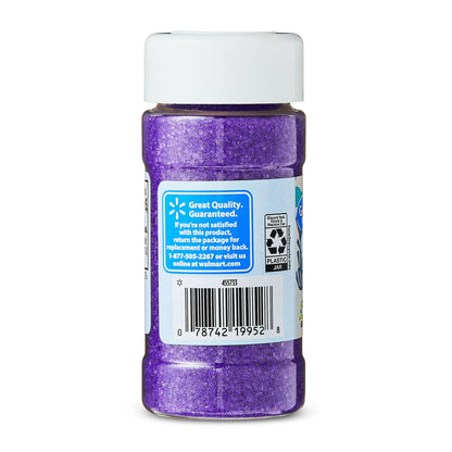 (6 pack) Great Value Purple Sanding Sugar for Desserts, 3.7 oz