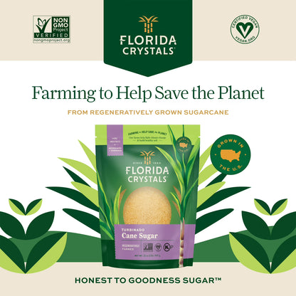 Florida Crystals Turbinado Cane Sugar, 5 lb Pouch