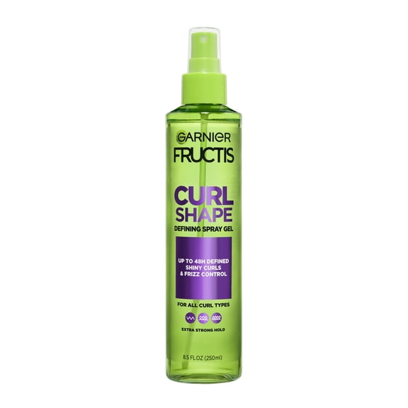 Garnier Fructis Style Curl Shape Conditioning Defining Spray Hair Gel for Curly Hair, 8.5 fl oz