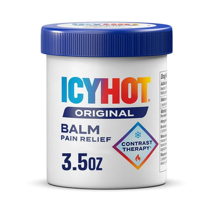 (2 pack) Icy Hot Original Pain Relief Balm, Fast-Acting Pain Relief With Menthol 7.6% and Methyl Salicylate 29%, Ice and Heat Contrast Therapy for Backaches, Joints, Muscle Strains and Arthritis, 3.5 oz