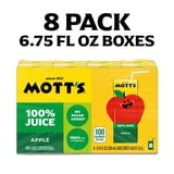 (2 pack) Mott's 100% Apple Juice, 6.75 fl oz, 8 Count Boxes