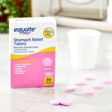 (3 pack) Equate Stomach Relief Chewable Tablets, 262 mg, 30 Count, Compare to Pepto-BismolÂ Active Ingredient