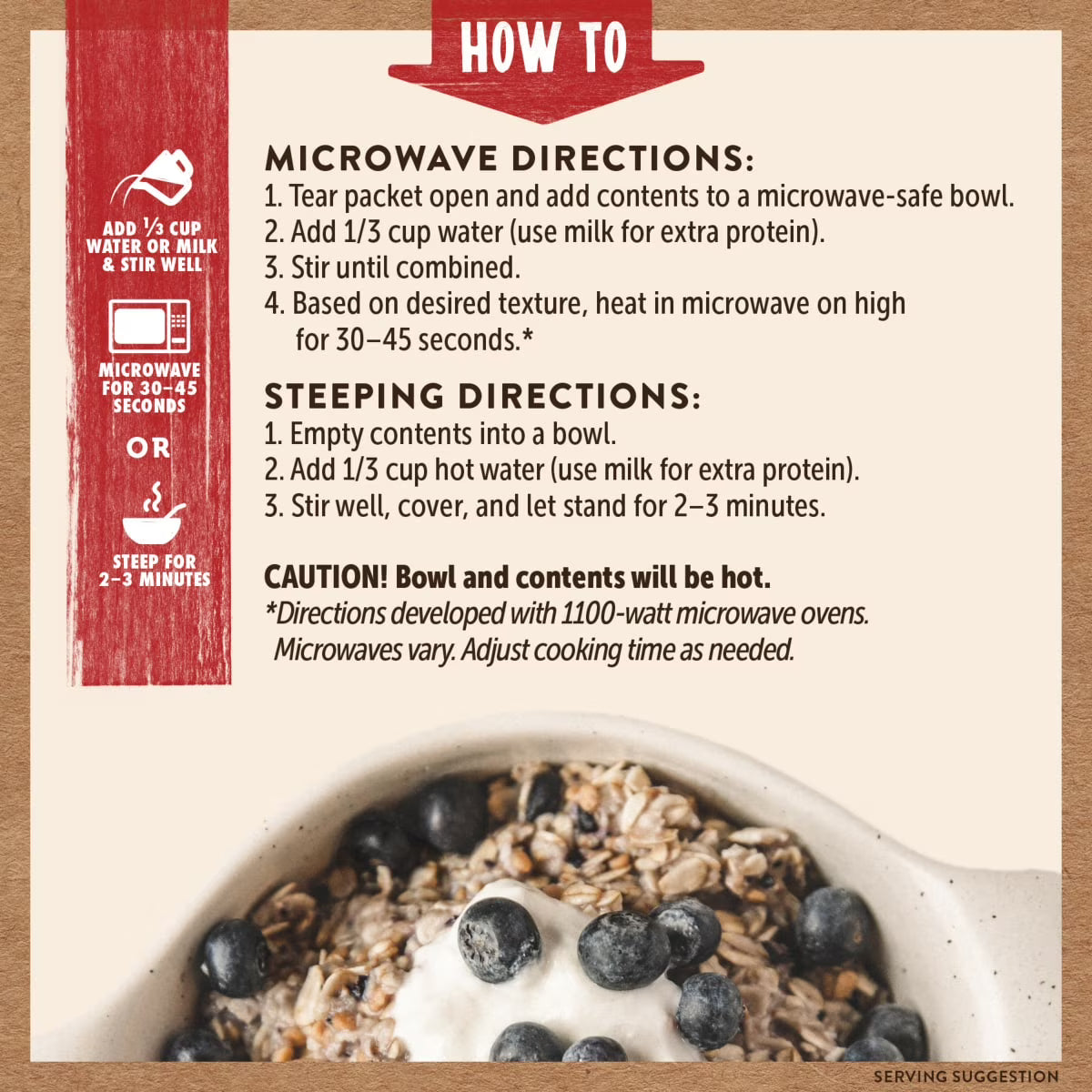 Kodiak Protein-Packed Blueberries and Cream Instant Oatmeal Packets, 1.76 oz (6 Count)