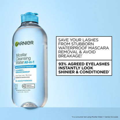 (2 pack) Garnier SkinActive Micellar Cleansing Water All in 1 Waterproof Makeup Remover, Face Cleanser, 3.4 fl oz