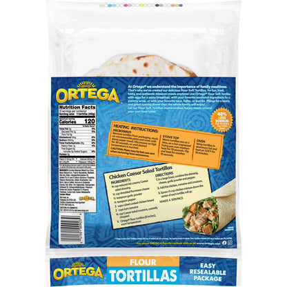(3 pack) Ortega Flour Tortillas, Kosher, 10 Count, 14.3 oz
