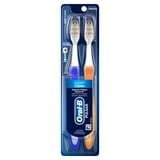 Oral-B Toothbrush Pack, Expert Clean Pulsar Battery Powered Toothbrush, Medium, 2 Count