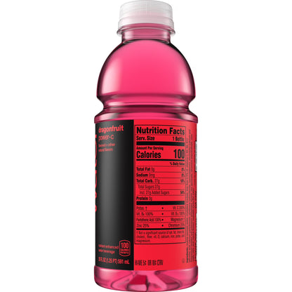 vitaminwater Power-C Dragonfruit Flavored Water Beverage Bottle, 20 fl oz