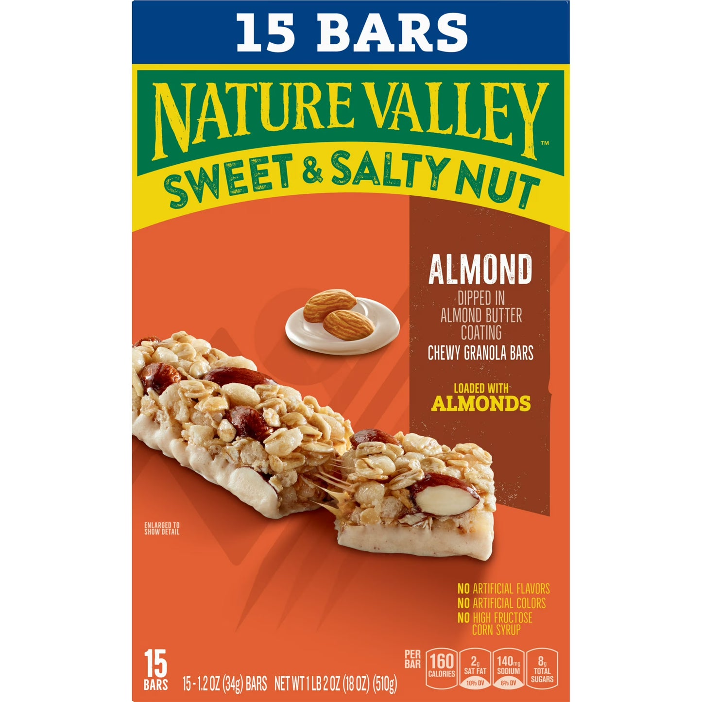 Nature Valley Sweet and Salty Nut Granola Bars, Almond, 15 Bars, 18 oz