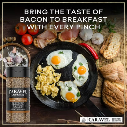 Caravel Gourmet Smoked Bacon Sea Salt - 5 Ounce by Sea Salt Superstore Gluten-Free